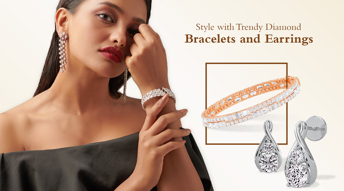 Accessorize in Style with Trendy Diamond Bracelets & Earrings for Women