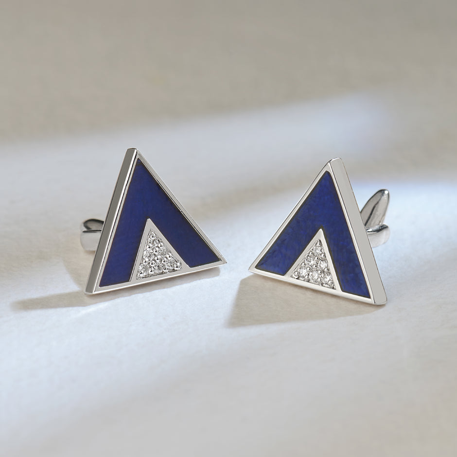 Dual Trio Diamond Cufflinks
