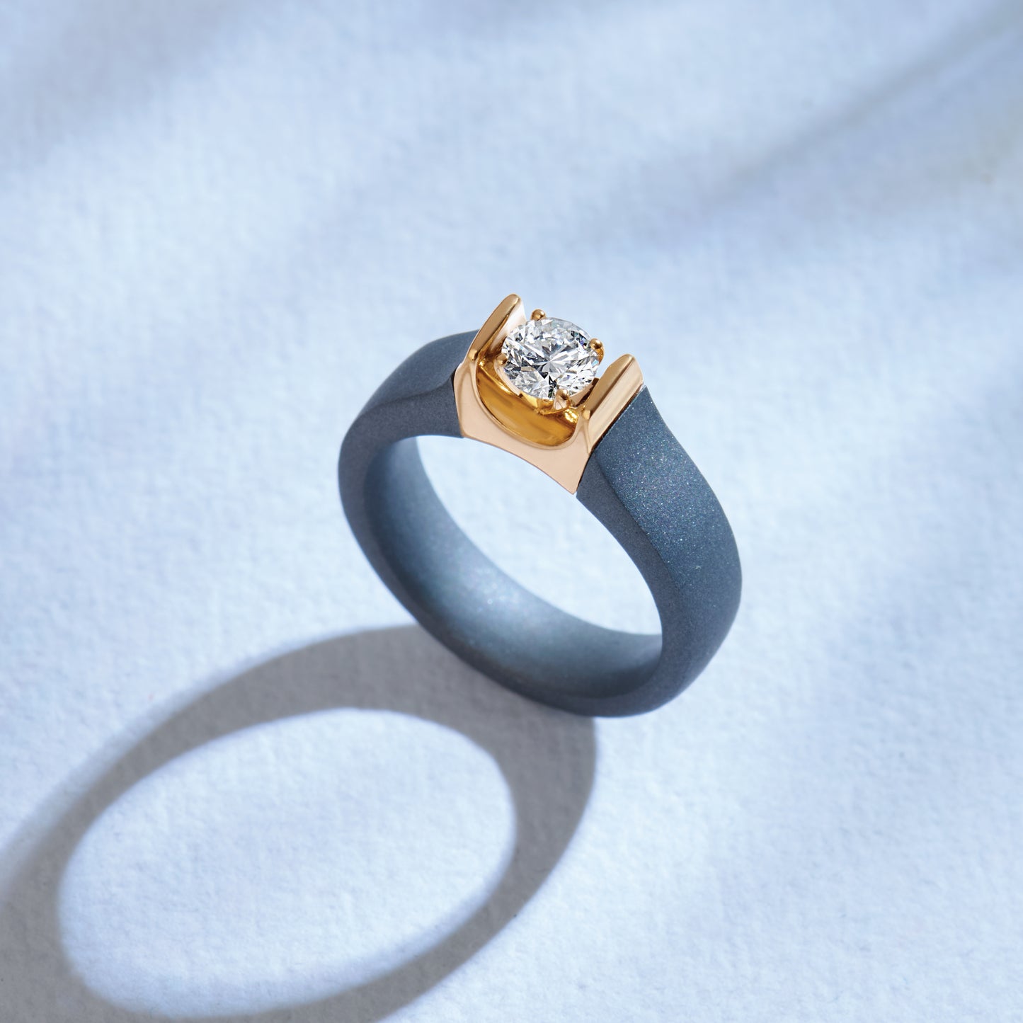 Classic Bezel Titanium Ring