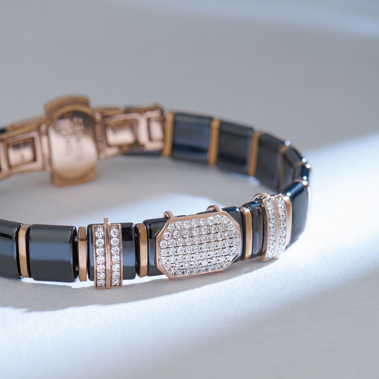 Hybrid Link Diamond Ceramic Flexi-Bracelet