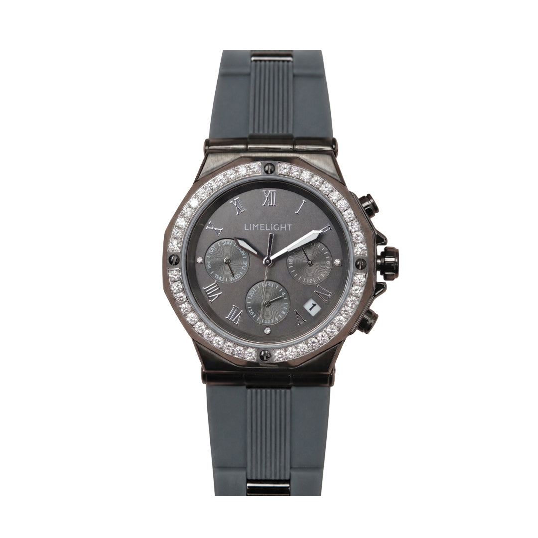 Aurea, 36.5MM Round Case, Quartz Analogue Watch with Silicon Strap for Women, 100M Water Resistance