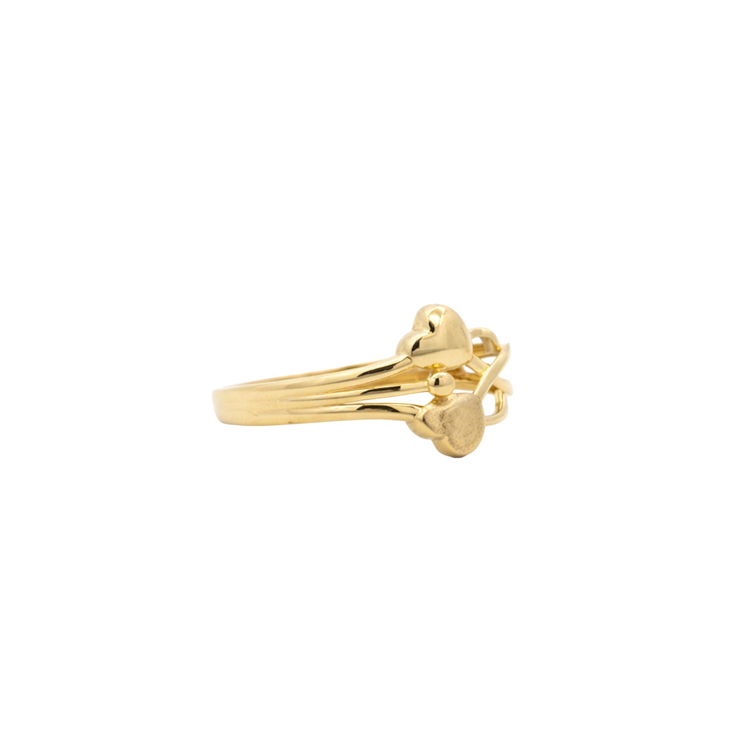 Floral Twist Accent Gold Ring