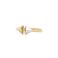 Dual-Tone Angular Split Gold Ring