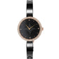 Moon Veil, 33MM Round Case, Quartz Analogue Watch with Ceramic Strap for Women, 50M Water Resistance