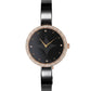 Moon Veil, 33MM Round Case, Quartz Analogue Watch with Ceramic Strap for Women, 50M Water Resistance