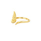 Golden Petal Twist Ring