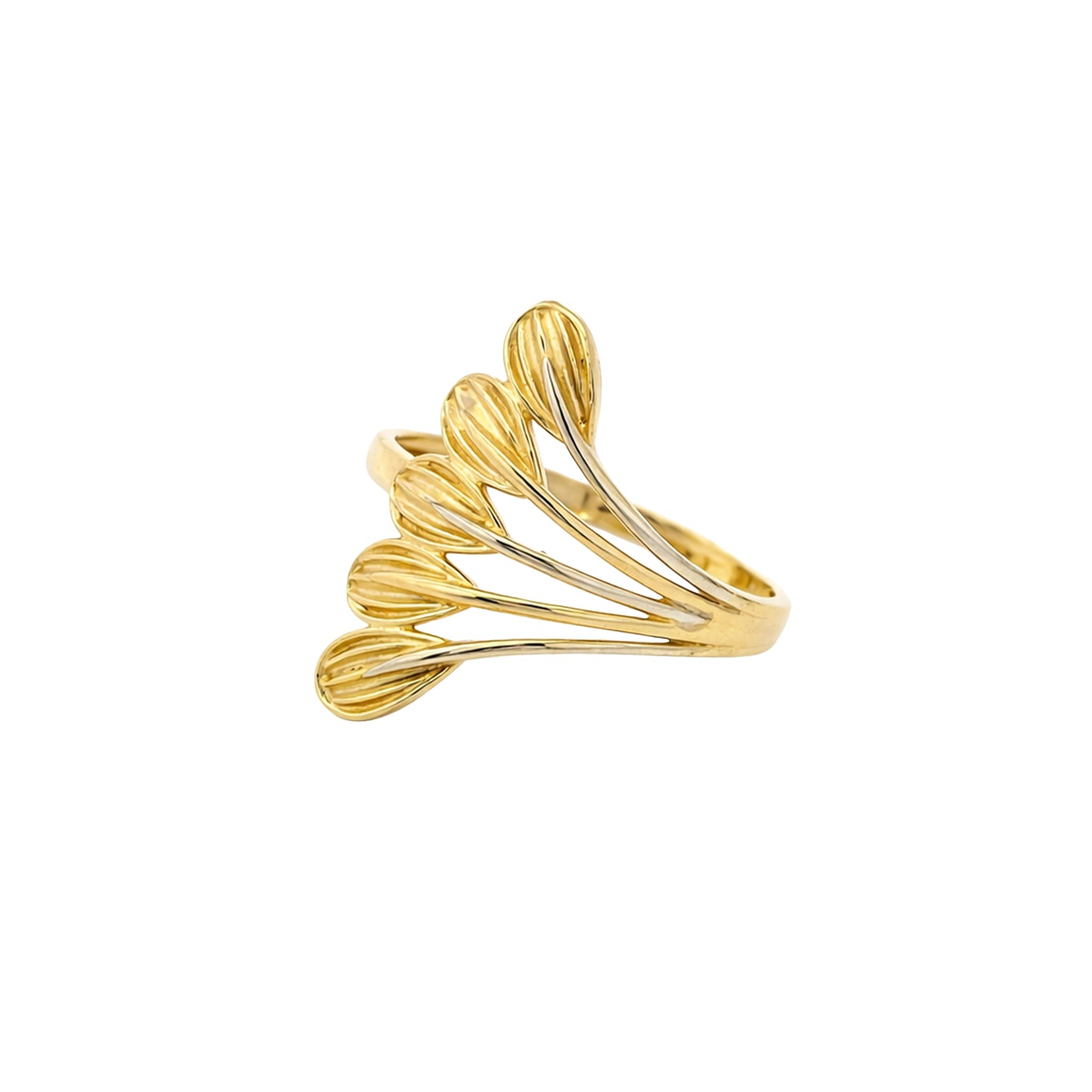 Aurelia Petal Burst Gold Ring