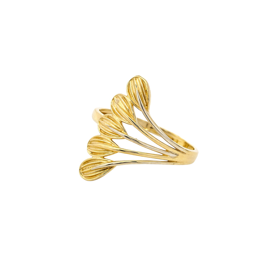 Aurelia Petal Burst Gold Ring
