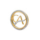 The Vanguard CA Single-Line Curved Skeleton Diamond Brooch in 925 Silver with Yellow Finish