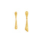 Textured Cone Gold Earrings