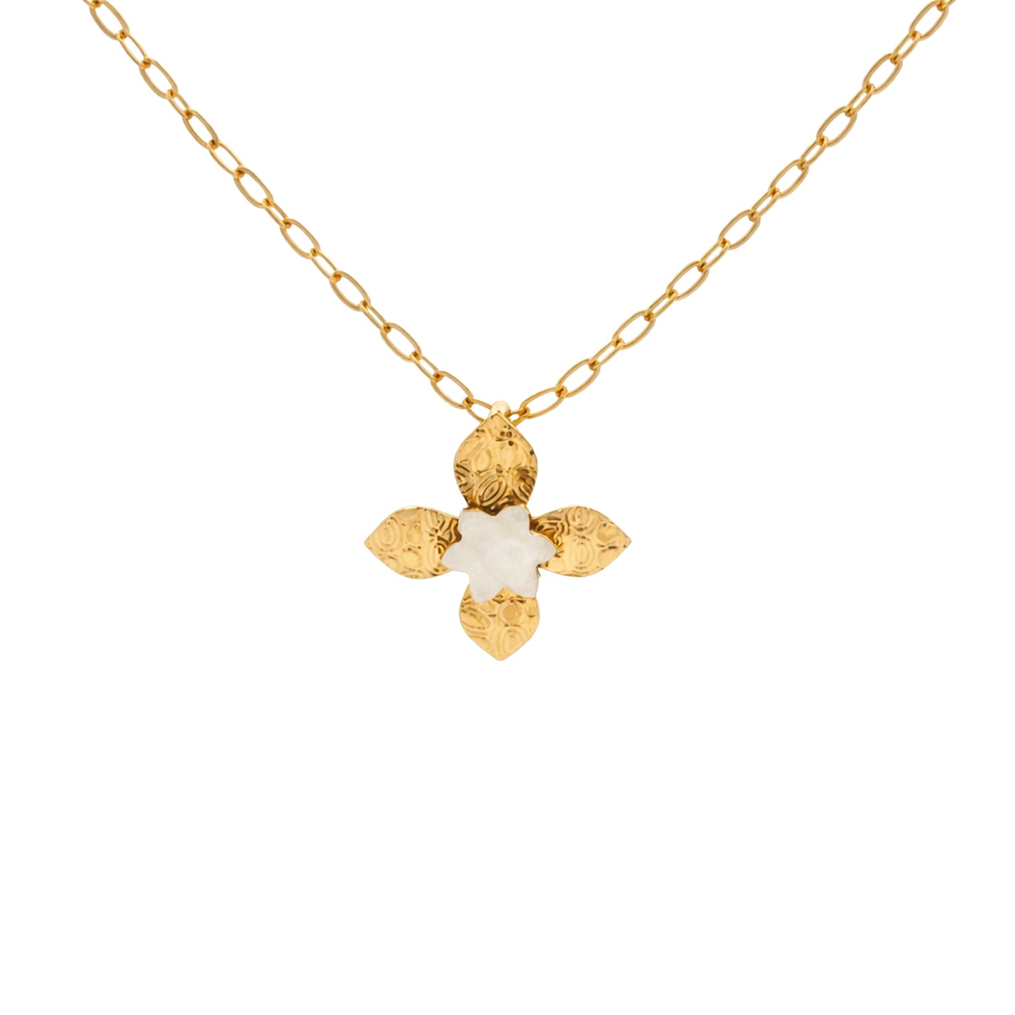 Golden Blossom Charm Gold Necklace