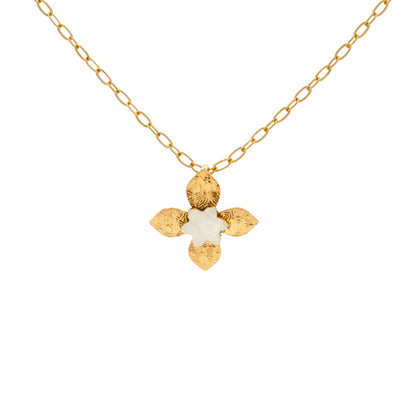 Golden Blossom Charm Gold Necklace