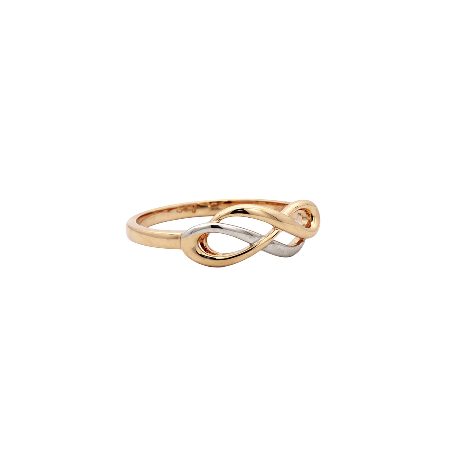 Dual Tone Infinity Knot Ring