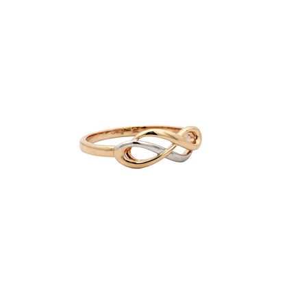 Dual Tone Infinity Knot Ring