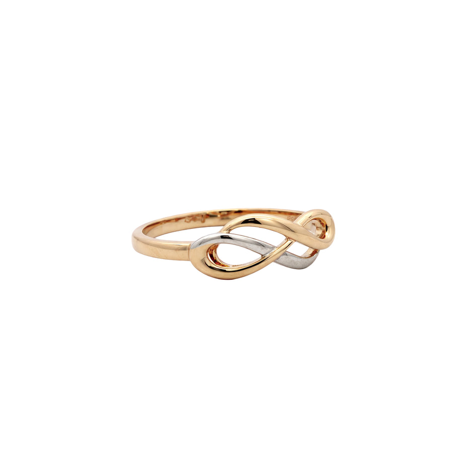 Dual Tone Infinity Knot Ring