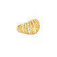 Dual Tone Mesh Dome Gold Ring