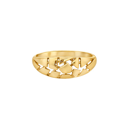 Interlock Curve Gold Ring