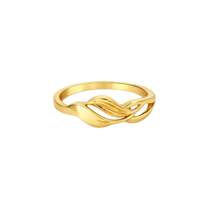Twist Loop Gold Ring