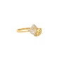 Elegant Leaf Duo Gold Ring