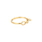 Infinity Bow Gold Accent Ring
