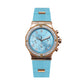 Aurea, 36.5MM Round Case, Quartz Analogue Watch with Silicon Strap for Women, 100M Water Resistance