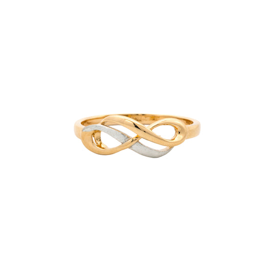 Dual Tone Infinity Knot Ring