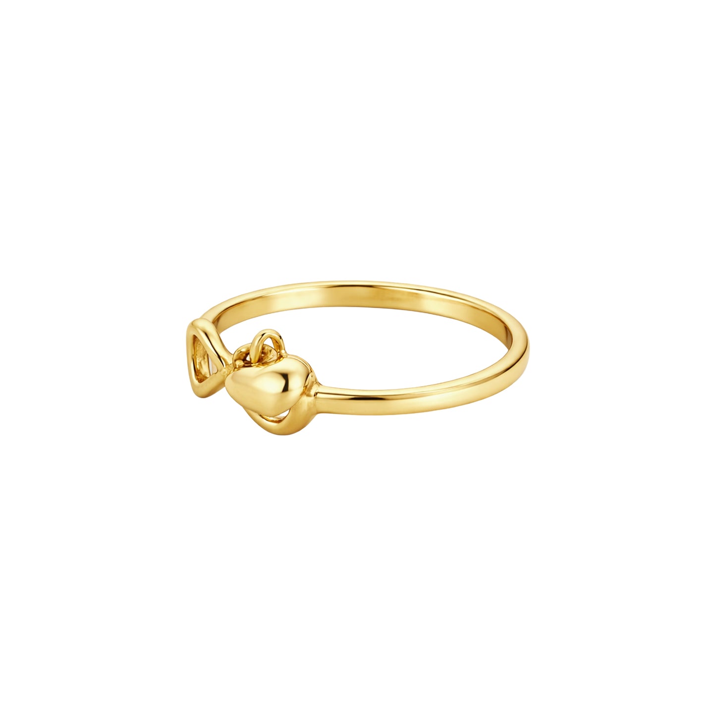 Infinity Bow Gold Accent Ring