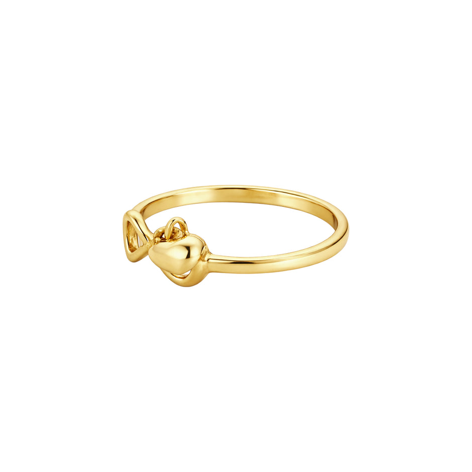 Infinity Bow Gold Accent Ring