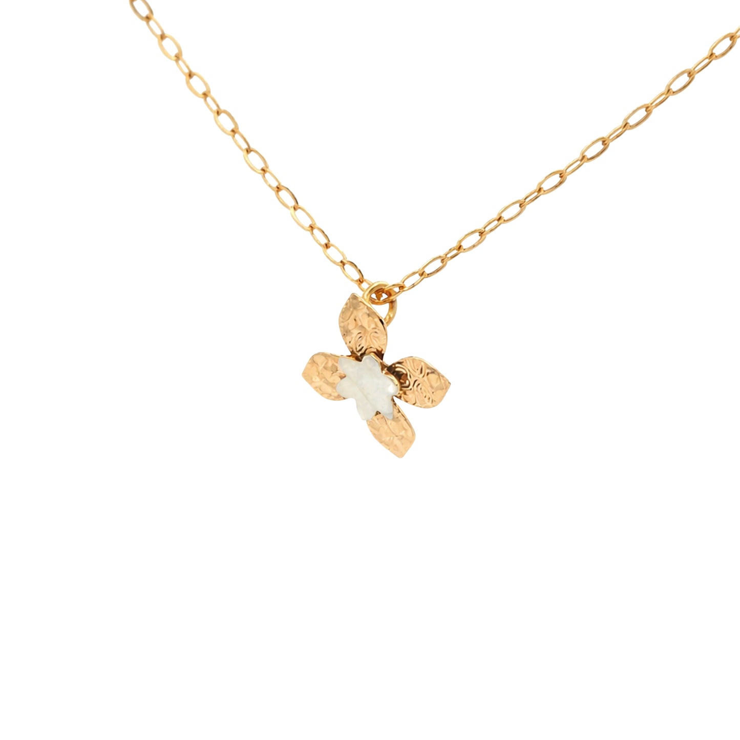 Golden Blossom Charm Gold Necklace