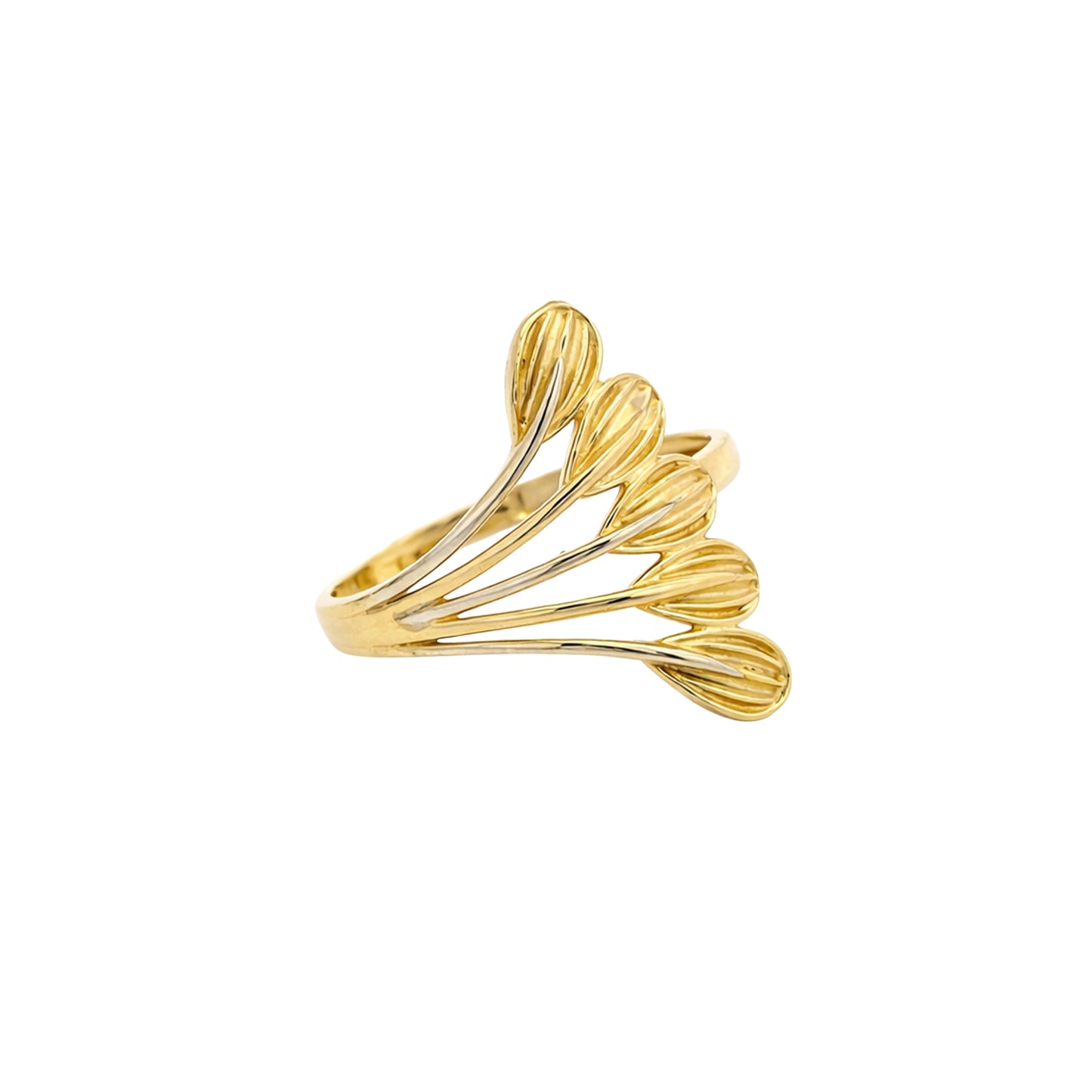 Aurelia Petal Burst Gold Ring