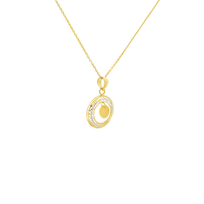 Concentric Circle Gold Pendant