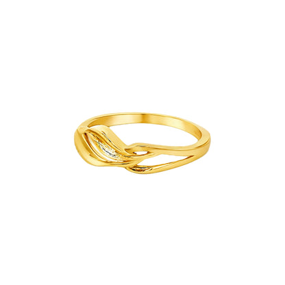 Twist Loop Gold Ring
