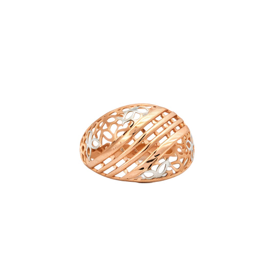 Orvella Lattice Dome Gold Ring