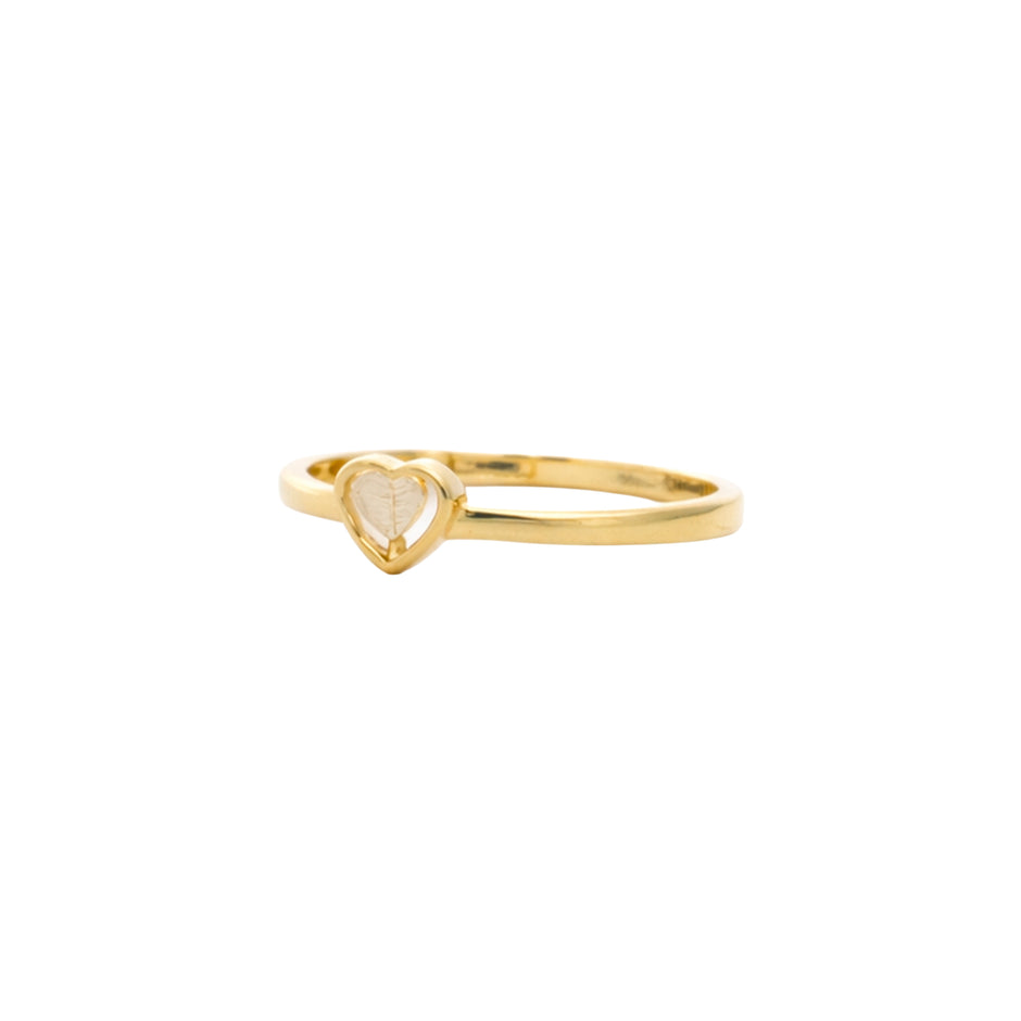 Whispering Heart Gold Ring