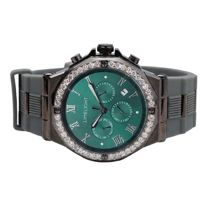 Slate Prime, 45 MM Round Case, Quartz Analogue Watch with Silicon Strap for Men, 100M Water Resistance