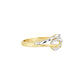 Intertwined Dual Tone Knot Gold Ring
