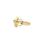 Floral Twist Accent Gold Ring