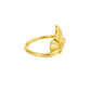 Golden Petal Twist Ring