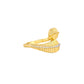 Textured Overlap Diamond Accent Gold Ring