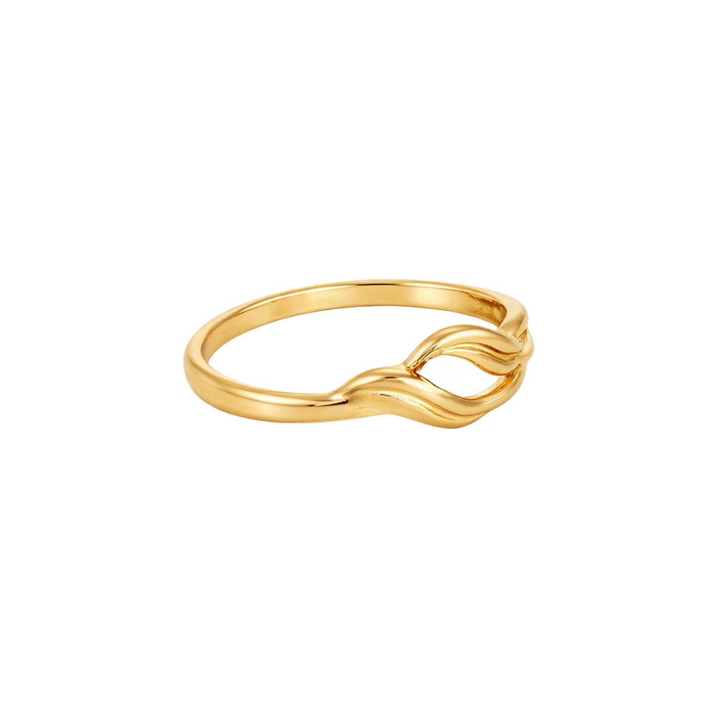 Twist Loop Gold Ring