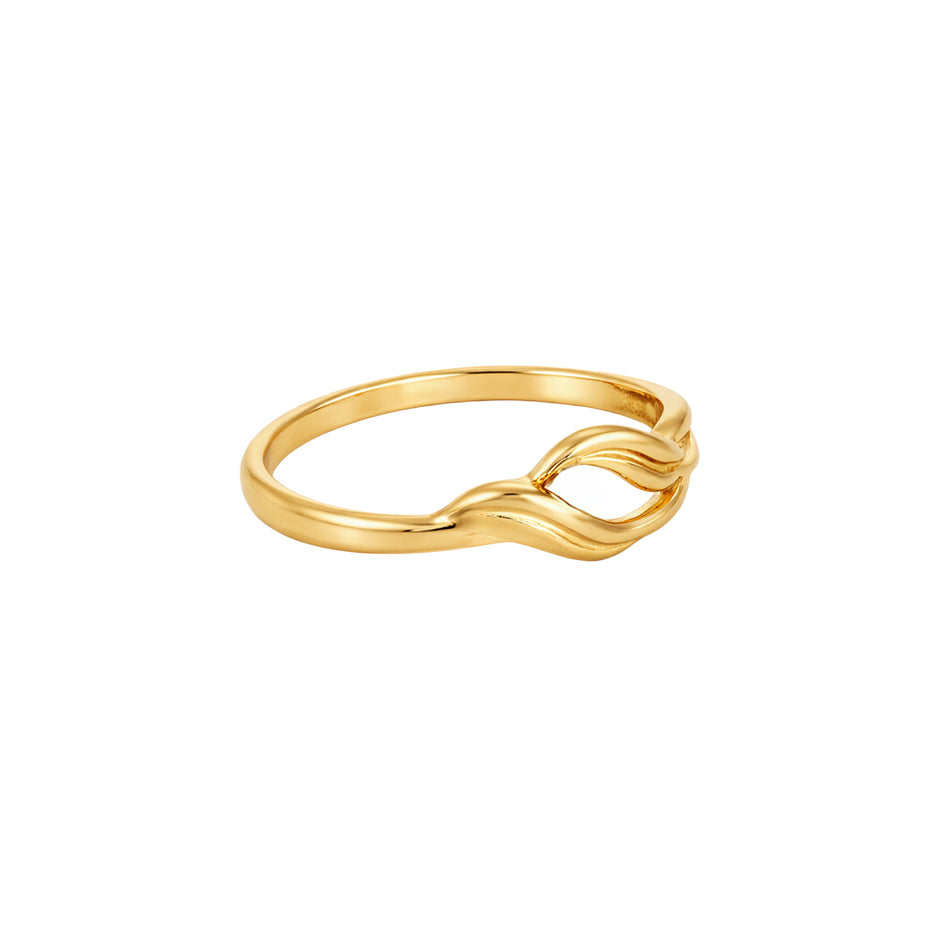 Twist Loop Gold Ring