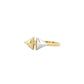 Dual-Tone Angular Split Gold Ring