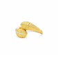 Textured Overlap Diamond Accent Gold Ring