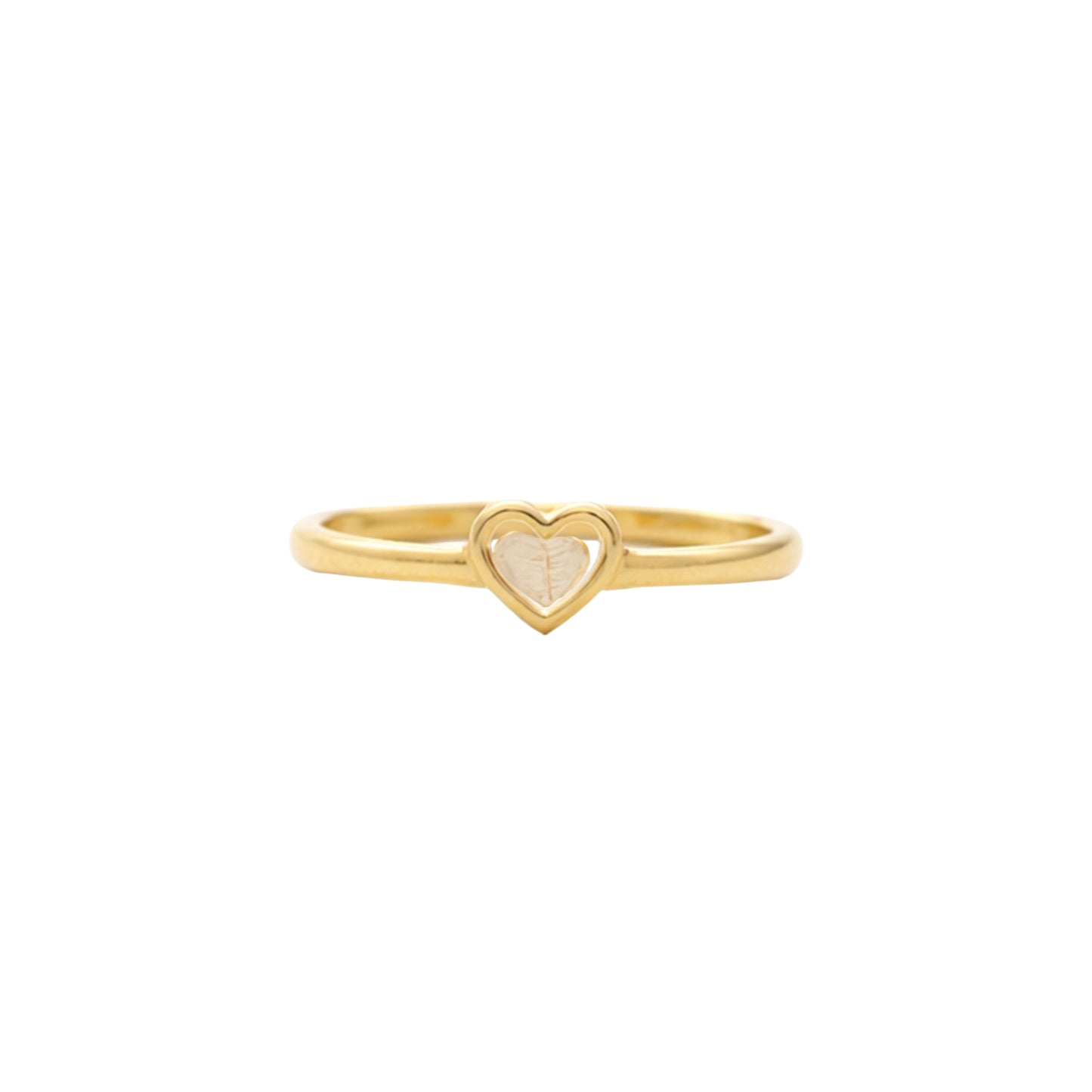 Whispering Heart Gold Ring