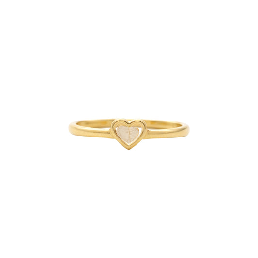 Whispering Heart Gold Ring
