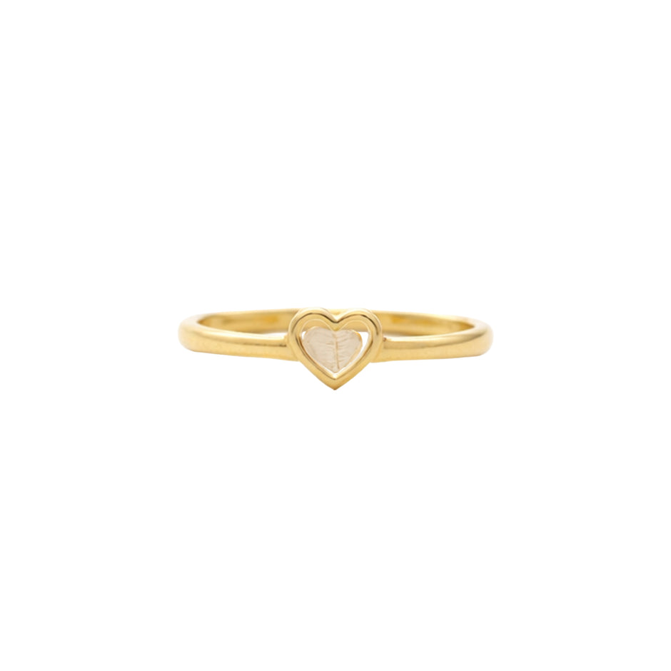 Whispering Heart Gold Ring
