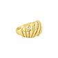 Textured Criss-Cross Gold Band Ring