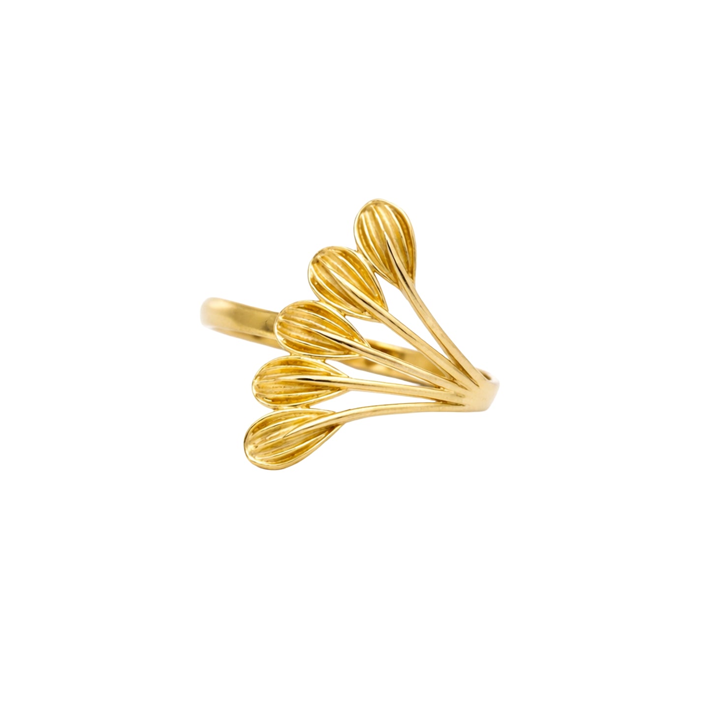 Aurelia Petal Burst Gold Ring