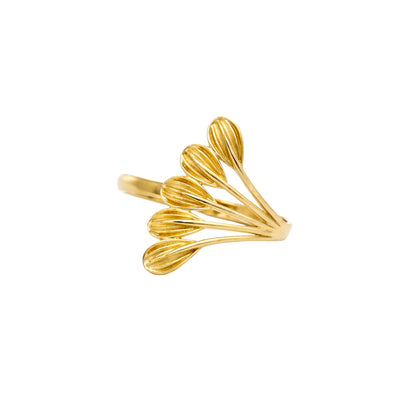 Aurelia Petal Burst Gold Ring
