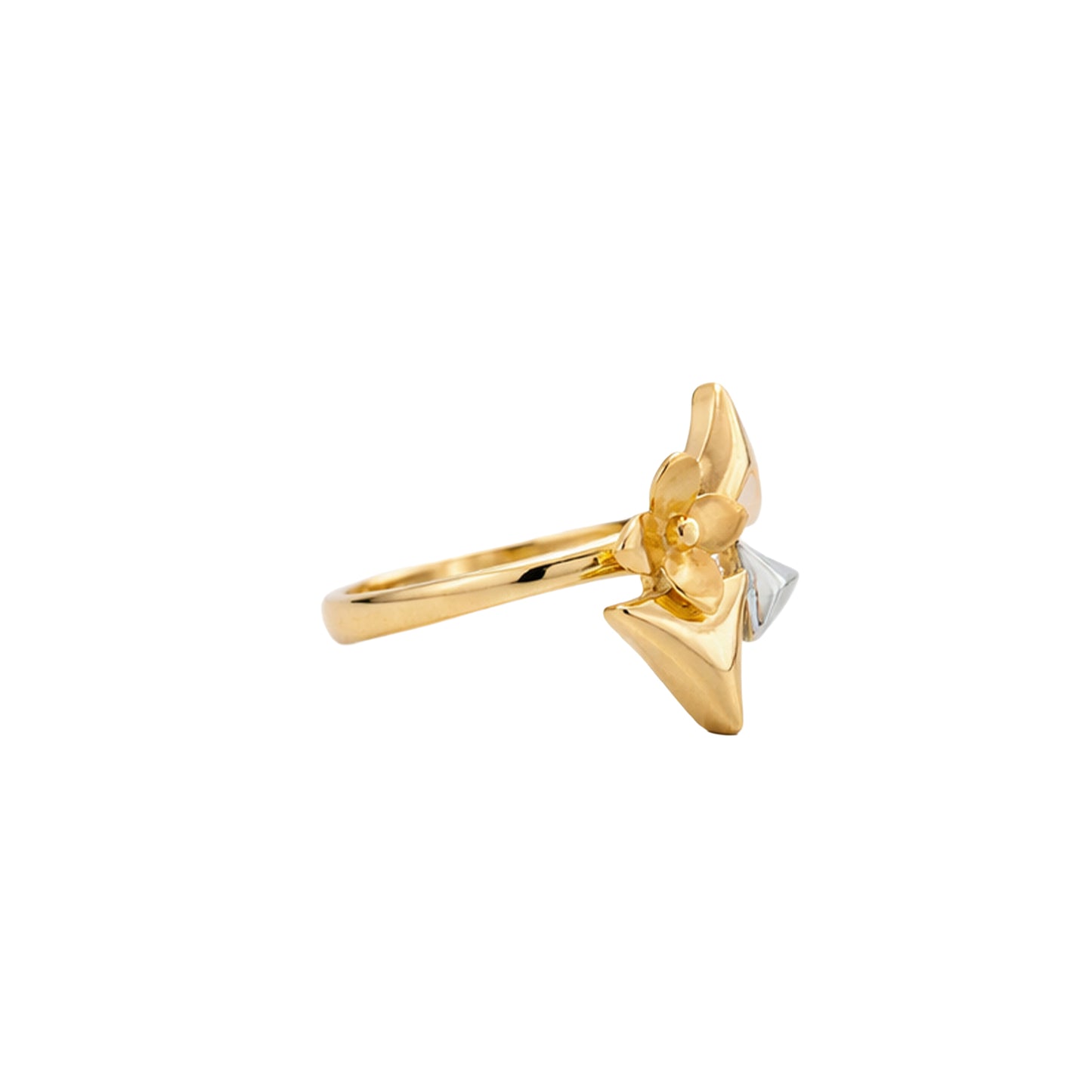 Ornella Tri Bloom Gold Ring
